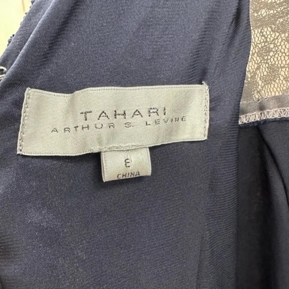 Tahari ASL navy evening gown NWT size 8 - Picture 6 of 15